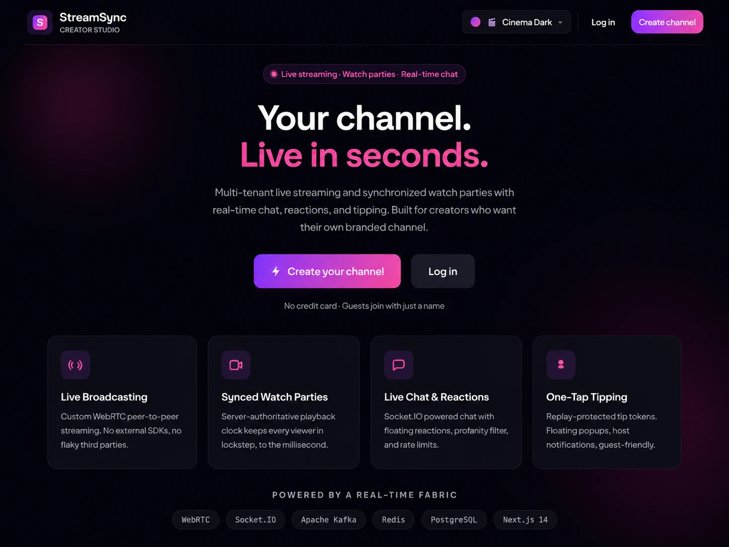 StreamSync - real-time chat and live streaming, built in three weeks
